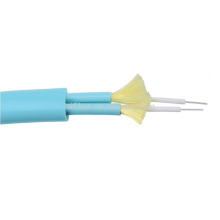 Indoor Duplex Zipcord OM3 Fiber Optic Cable with PVC / LSZH Jacket